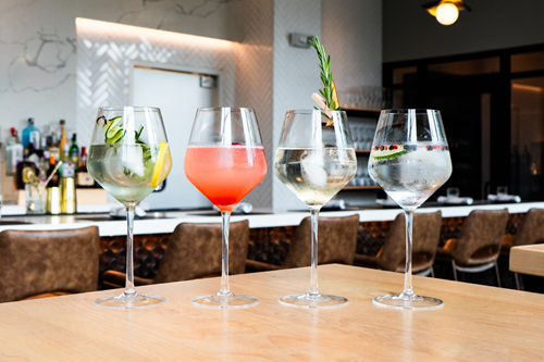 Assorted refreshing cocktails