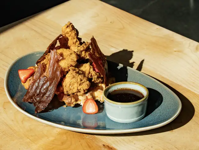 CHICKEN AND WAFFLES